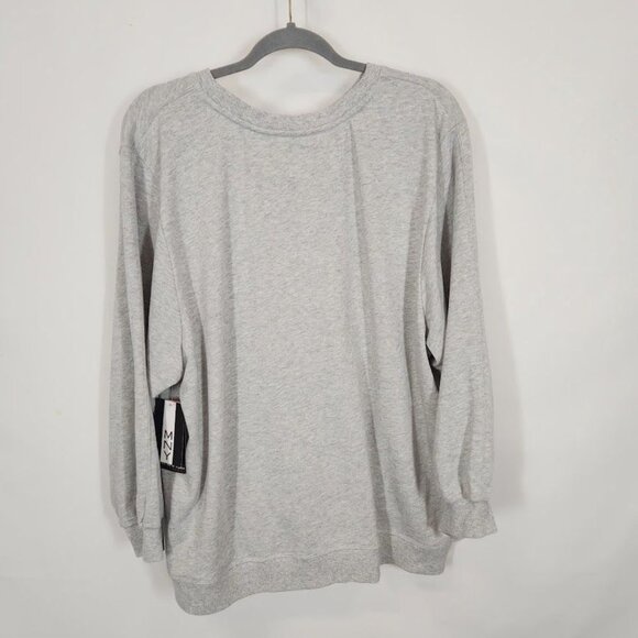 Marc New York Performance Plus Puff Sleeve Sweatshirt in Vapor Gray - Size 2X - Picture 3 of 10